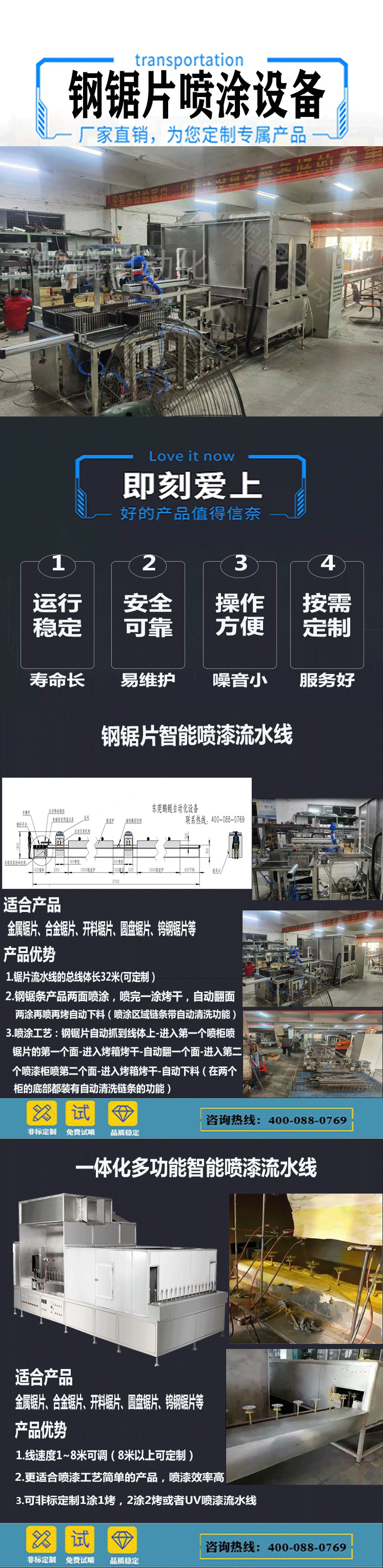 鋼鋸片噴漆設(shè)備