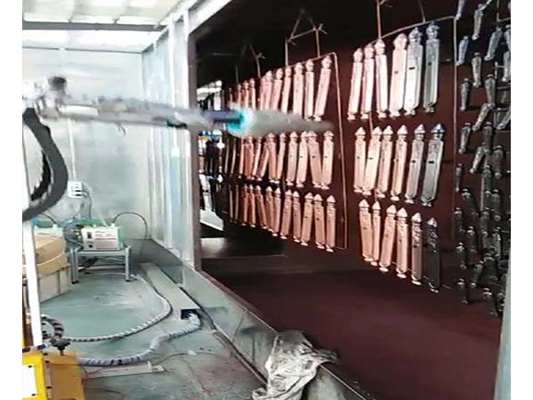 門(mén)鎖拉手靜電噴油解決方案
