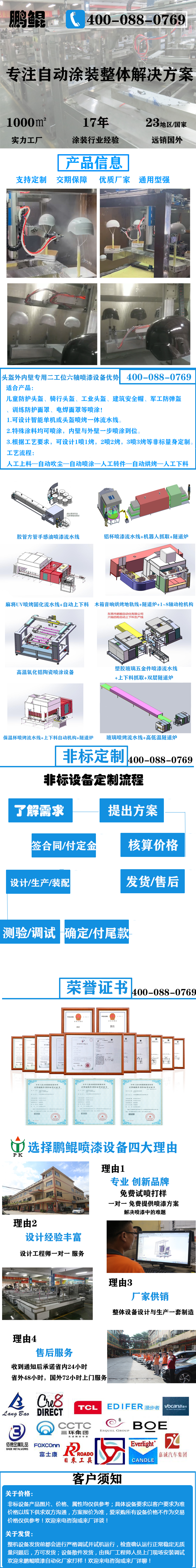 頭盔外內(nèi)壁專(zhuān)用二工位六軸噴漆設(shè)備