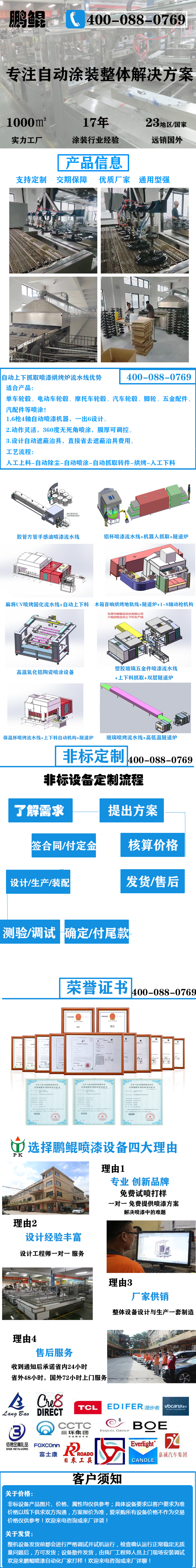 電動(dòng)車(chē)輪轂自動(dòng)上下抓取噴漆烘烤爐流水線